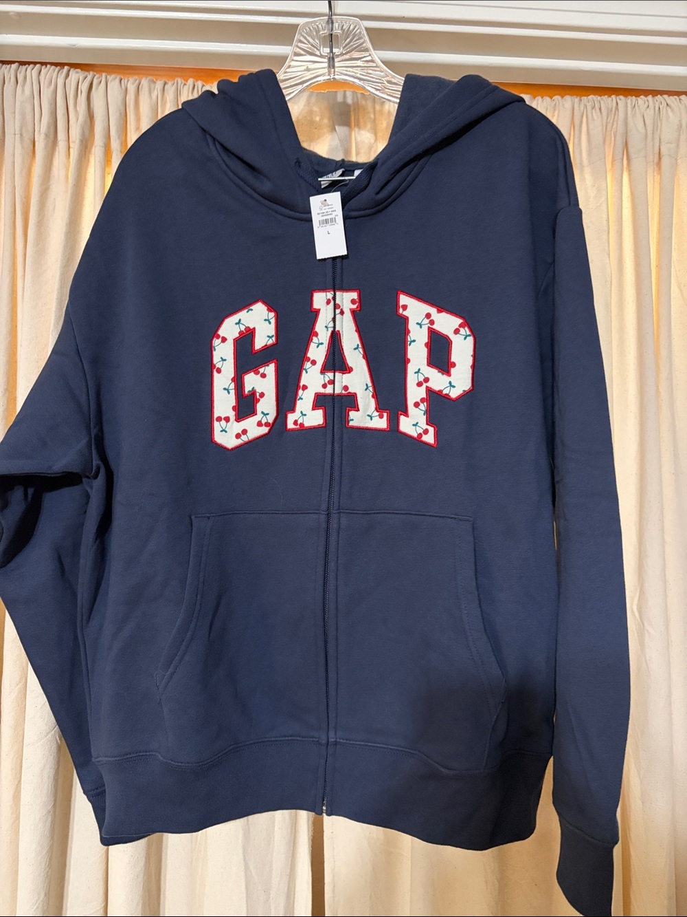 NWT Gap Cherry Zip-Up
